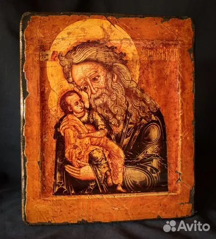 Икона под старину "Святой Симеон Богоприимец" — оригинальный подарок