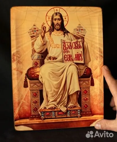На память: Авторская икона "Вседержитель на троне"