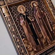 Резная Икона Киприан и Устинья — необычный подарок — фотография 3