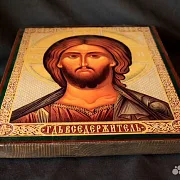 Икона "Господь Вседержитель" — оригинальный подарок — фотография 3