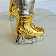 Бронзовая статуэтка «Хоккеист» на мраморе с позолотой — оригинальный подарок — фотография 5