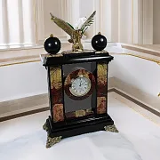 Каминные часы «Орел» из яшмы и долерита в подарок — фотография 1