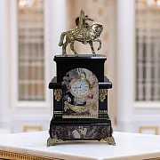 Ручная работа: Каминные часы «Юрий Долгорукий» из яшмы и долерита — фотография 1