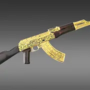 Автомат Калашникова с золочёной гравировкой — необычный подарок — фотография 2