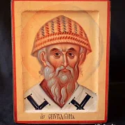 Икона с ковчегом "Спиридон Тримифунтский" — оригинальный подарок — фотография 1