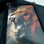 Нарды под стеклом «Львиное сердце» — оригинальный подарок — фотография 3