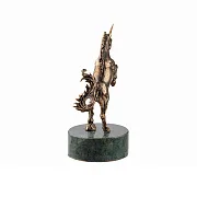 Ручная работа: Бронзовая статуэтка «Единорог» на змеевике — фотография 4
