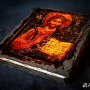 В подарок: Икона "Христос Вседержитель" дерево, ручная работа — фотография 4