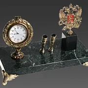Подарочные часы «Элина» с гербом ФНС и подставками — фотография 2