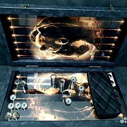 Нарды под стеклом «Медведь» — необычный подарок — фотография 1