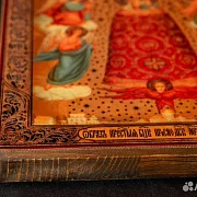Икона деревянная "Прибавление ума" Богоматери — оригинальный подарок — фотография 5