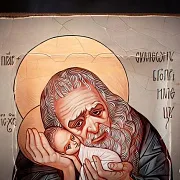 Икона деревянная "Святой Симеон Богоприимец" — красивый подарок — фотография 6