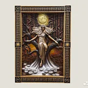 На память: Резное панно «Наваждение» из бука — фотография 1