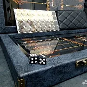 Нарды под стеклом «Золотая классика» — красивый подарок — фотография 9