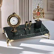 Подарочные часы «Элина» с гербом ФНС и подставками — фотография 1