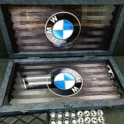 Нарды под стеклом «BMW» — красивый подарок — фотография 3