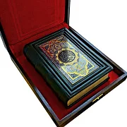 Коран с гравюрой — книга в кожаном переплёте в подарок — фотография 4