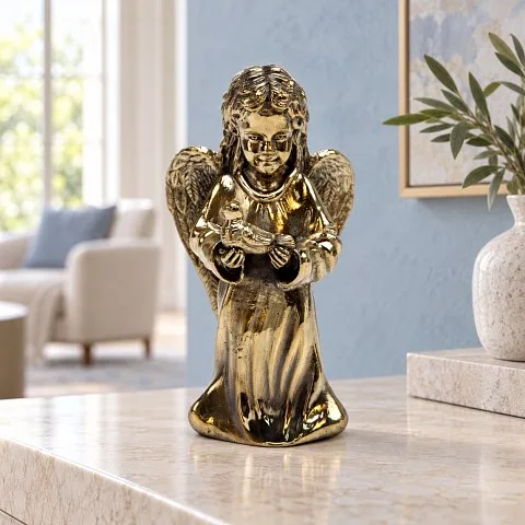 Бронзовая статуэтка "Ангел с голубем" — красивый подарок