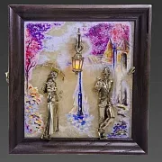 Ключница «Пара. Весна» с бронзой и подсветкой — красивый подарок — фотография 6