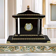Ручная работа: Настольные часы «Авангард» из обсидиана — фотография 1