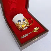 Кофейная чашка "Васильки" — красивый подарок — фотография 2