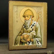 На память: Икона "Св. Спиридон Тримифунтский" ручная работа — фотография 4